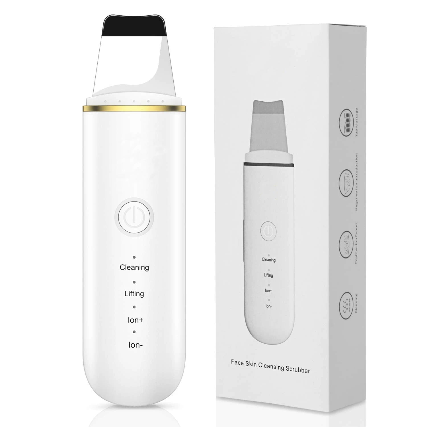 fachgo | Newest Electronic Face Skin Cleaning Instrument Ultrasonic Visage Exfoliator Scrubber Beauty Products for Women Home Use
