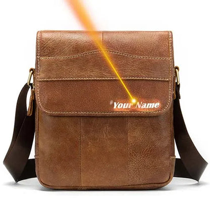 fachgo | MVA Men's Genuine Leather Bag Crossbody Bags for Men Messenger Bag Men Leather fashion Men's Shoulder Bags Male Handbags 1121