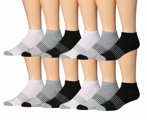 fachgo | James Fiallo Men's 12-Pairs Performance Low Cut Athletic Sport Socks