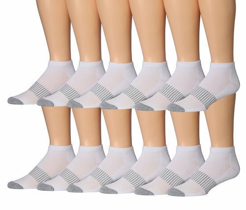 fachgo | James Fiallo Men's 12-Pairs Performance Low Cut Athletic Sport Socks