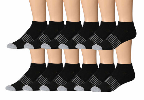fachgo | James Fiallo Men's 12-Pairs Performance Low Cut Athletic Sport Socks
