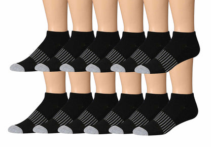 fachgo | James Fiallo Men's 12-Pairs Performance Low Cut Athletic Sport Socks