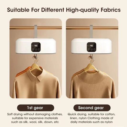 fachgo | Portable Mini Clothing Dryer Foldable Electric Clothes Dryer Apartment Dryer Travel RVS with Dryer Bag and Time Set Travel Style