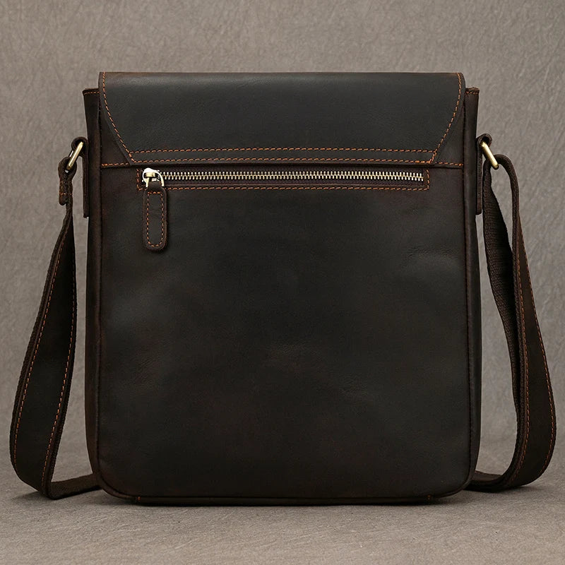 fachgo | High Quality Men's Leather Shoulder Bag Genuine Leather Crossbody Bags For Male Messenger Bags Vintage Sling Bags Man Bags 2024