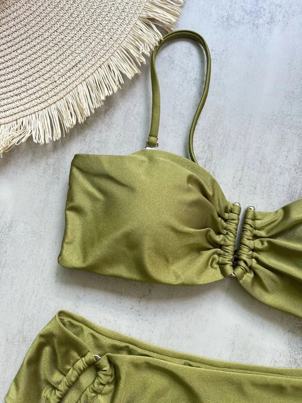 fachgo | Bandeau Push-Up Brazilian Bikini Set