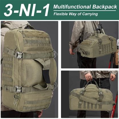 fachgo | LQARMY 30L 50L 80L Outdoor Mountaineering Bag Molle Tactical Backpack Large Duffel Bag Hiking Camping Travel Bags