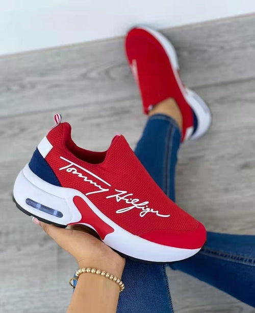 fachgo | Casual Breathable Wedges Ladies Walking Sneakers Flat Women Shoes