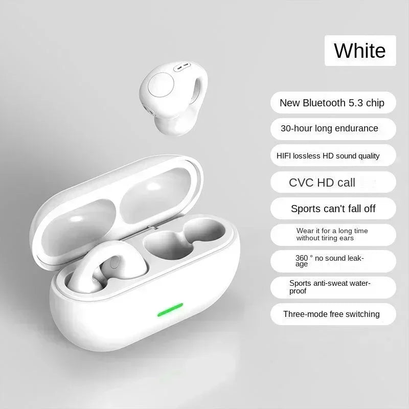 fachgo | New Original T75 Bone Conduction Wireless Bluetooth 5.3 Headphones Sports Earphones HiFi Sound Quality Waterproof TWS Headset