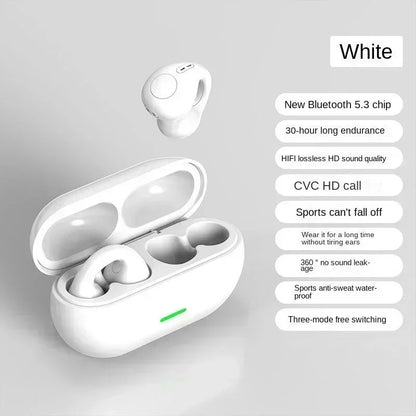 fachgo | New Original T75 Bone Conduction Wireless Bluetooth 5.3 Headphones Sports Earphones HiFi Sound Quality Waterproof TWS Headset