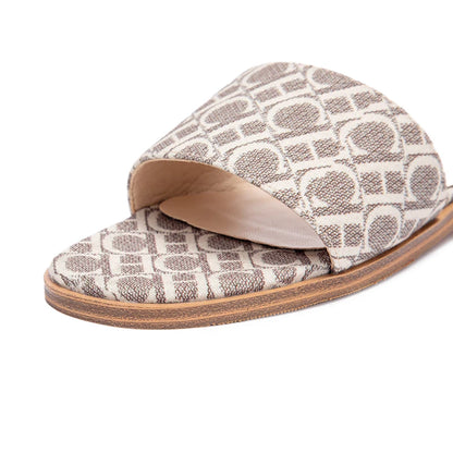fachgo | Classic Simple Design Wearable Comfortable Anti-slip Sole Letter Printed Slippers Seasonal New Summer Fashion Women's Sandals
