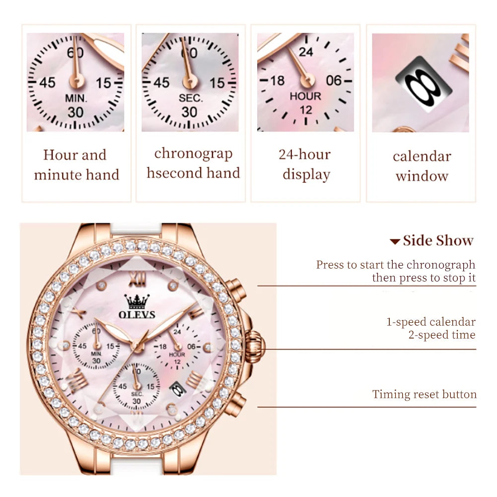 fachgo | OLEVS 9999 Diamond Women’s Quartz Watch