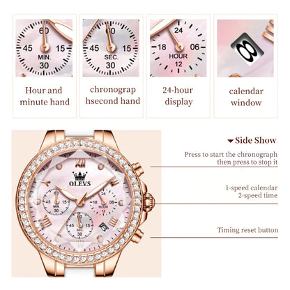 fachgo | OLEVS 9999 Diamond Women’s Quartz Watch