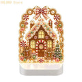 Christmas LED Acrylic Art Set with Faceted Pieces for a Handmade Indoor Display Project That Glows During Evening Use D0LD