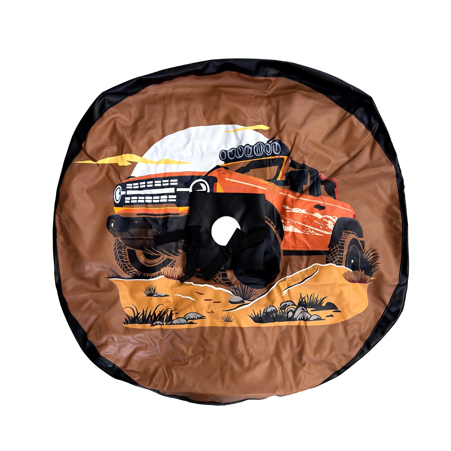 fachgo | LS AUTO Car Exterior Accessories 32 Inches Spare Tire Cover Back Wheel Cover Storage Bag Protector For Ford Bronco 2021 2022