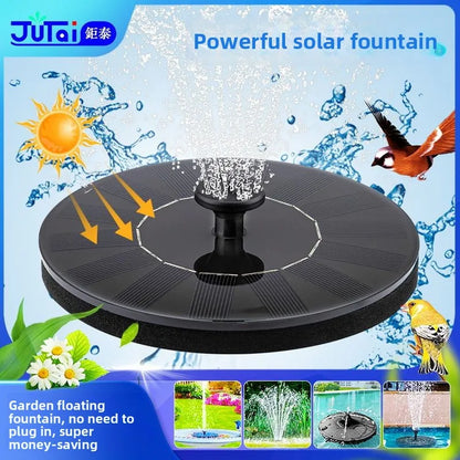 fachgo | Solar Fountain Outdoor Garden Water Feature Floating Bird Bath No Electricity Needed