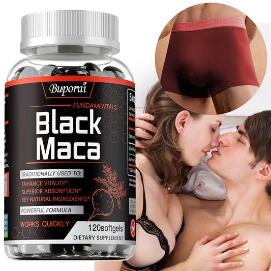 fachgo | Black Maca Supplement - Natural Nergizer, Improve Performance, Energy, Endurance Muscle Mass Improve, Balance Hormones