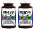 90 Capsules Magnesium Complex Supplement with Glycinate Malate and Vitamin D3 Daily Support Bone and Muscle Health Plant Vegan