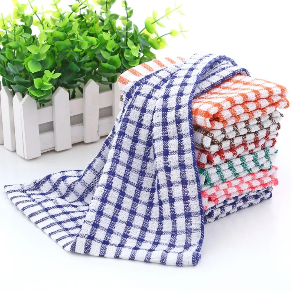 fachgo | 6PCS Cotton Kitchen Tea Towels Absorbent Lint Free Catering Restaurant Cloth Dish Towels Cleaning Cloth Kitchen Cleaning Towel