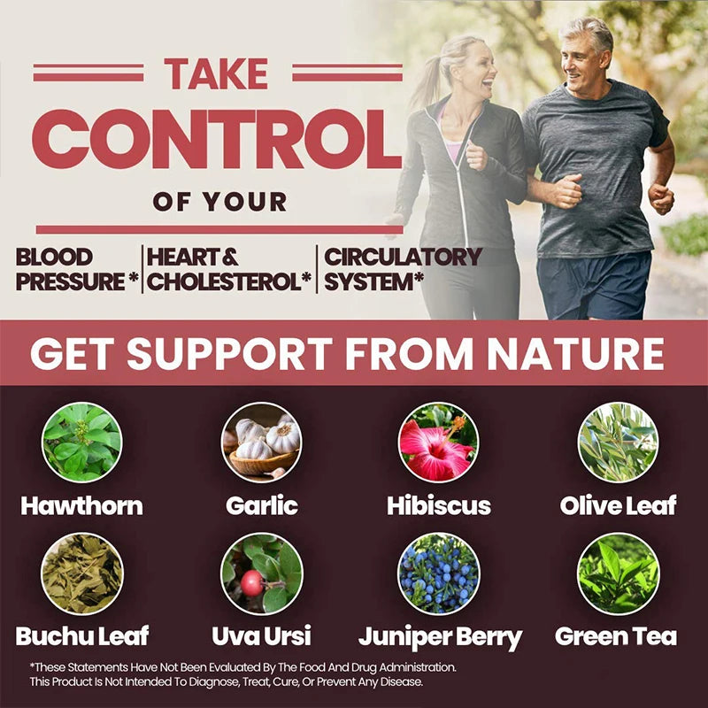 fachgo | Blood Pressure Support Supplement - Supports Fat Metabolism, Blood Circulation, Healthy Brain, Heart, Blood Vessels