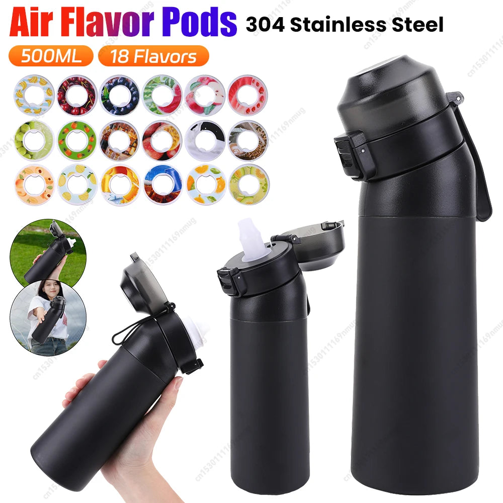fachgo | Air Flavor Pods Water Bottle Flavor Caps Fruit Scent Pods For Water Bottles Sports Water Cup Rings Stainless Steel Water Cup