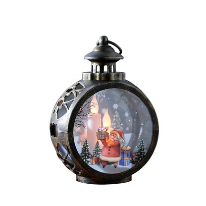 fachgo | Christmas Decorations Retro Night Lights Luminous Gift Window Decorations Tabletop Decorations Props Atmosphere Pendants