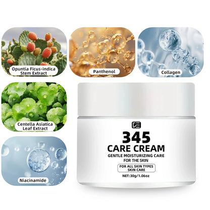 fachgo | 345 CARE CREAM: Collagen & Niacinamide Moisturizer - Daily Hydrating, Firming & Even skin tone Face Cream for All Skin Types