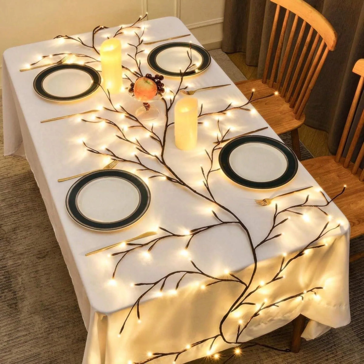 LED Tree Branch Lamp USB Powered DIY Vines Light Strings Festive Tree Vine Light For Home Christmas Decoration Willow Vine Light