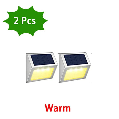 fachgo | 1-12Pack Solar Powered LED Deck Lights LED Solar Lamp Outdoor Stair Lights Stainless Steel for Garden Backyard Patio Wall Fence