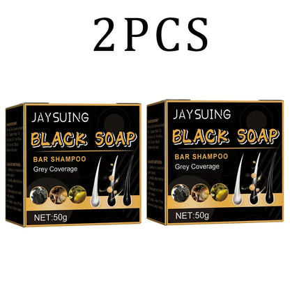 fachgo | Hair Shampoo Soap Polygonum Multiflorum Black Soap White Hair Repair Soap Hair Care Set Nourishing Anti Dandruff Hair Dye Soap