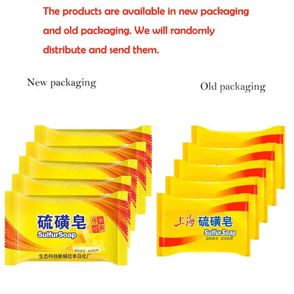 fachgo | 5PCS Sulfur soap Bath soap Clean wash hands and face clean unisex soap behind the skin face deep clean