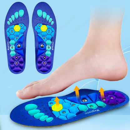 fachgo | 1 Pair Acupressure Foot Insoles for Men Women Orthopedic Gel Magnetic Shoe Inserts Magnet Technology Support Insole