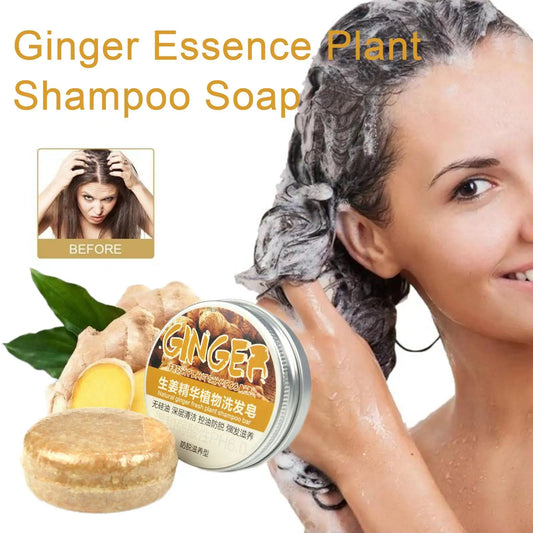 fachgo | Ginger Polygonum Soap Shampoo Soap Cold Processed Soap Hair Shampoo Bar Pure Plant Hair Shampoos Hair Care