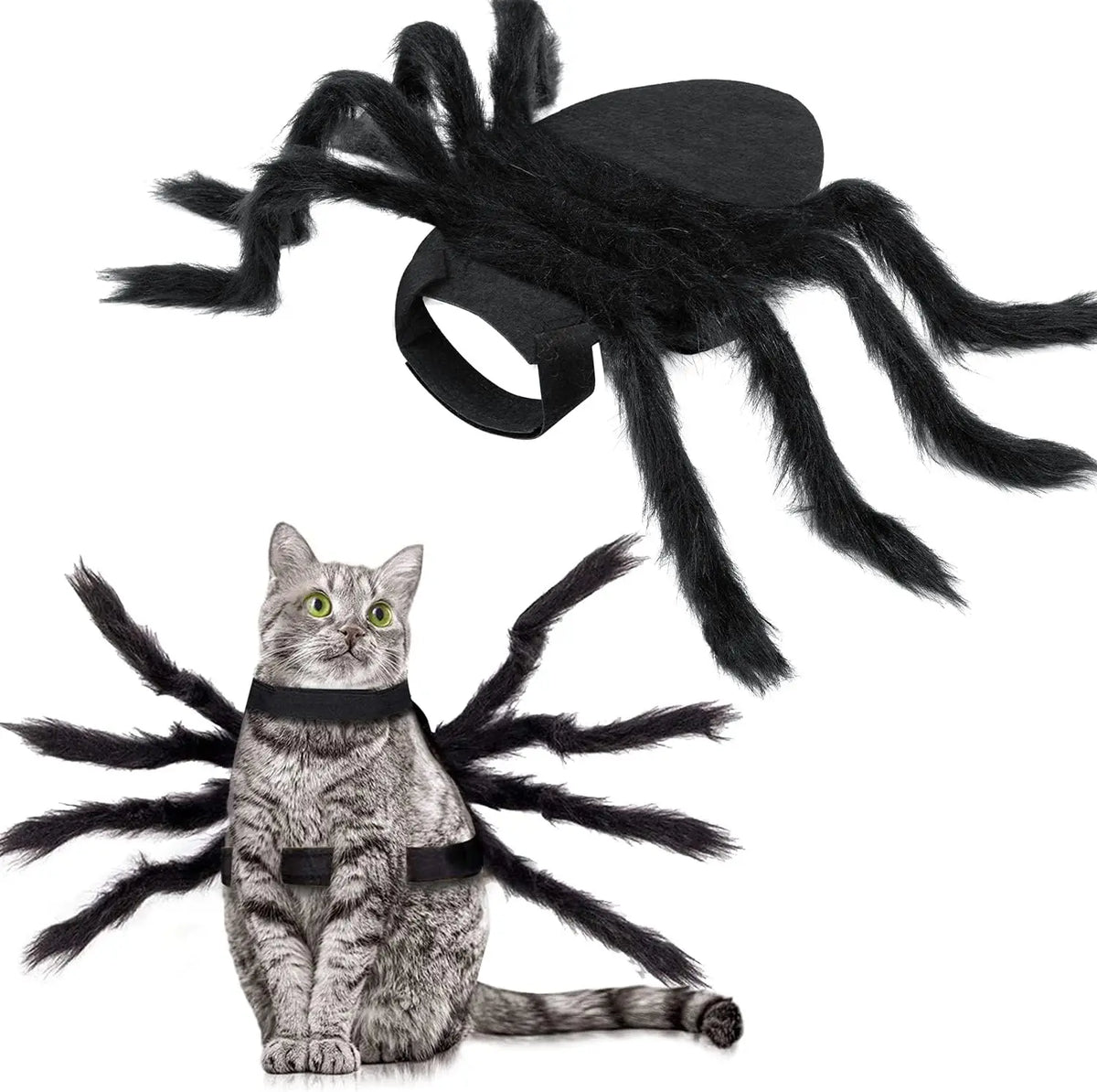 Halloween Pet Spider Costume for Dogs Cats Cute Cosplay Outfit Adjustable Velcro Funny Party Decor Supplies for Small Medium Pet