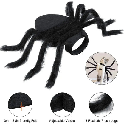 Halloween Pet Spider Costume for Dogs Cats Cute Cosplay Outfit Adjustable Velcro Funny Party Decor Supplies for Small Medium Pet
