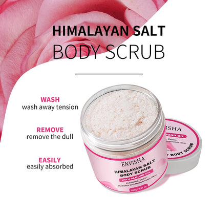 fachgo | ENVISHA Beauty Health Rose Body Massage Bath Salt Scrub Exfoliating Moisturizing Nourish Soften Whitening Skin Care Shrink Pores