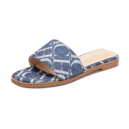 fachgo | Classic Simple Design Wearable Comfortable Anti-slip Sole Letter Printed Slippers Seasonal New Summer Fashion Women's Sandals
