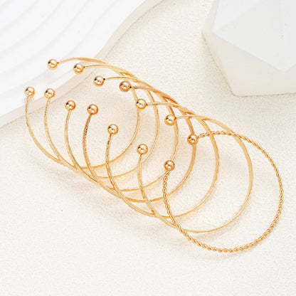 fachgo | 7 Pcs/Set Punk Gold Color Bracelets for Women Streetwear Goth Heart