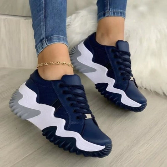 fachgo | Summer Women's Sneakers Thick Bottom Canvas Casual Shoes