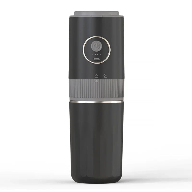 Travel-Friendly All-in-One Coffee Maker - Built-in Grinder, Handheld Espresso Machine & Mini Pour Over Cup for Home and Outdoor