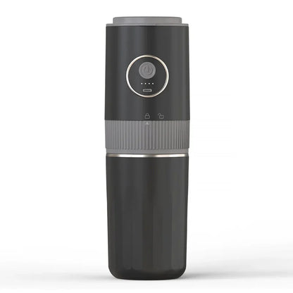 Travel-Friendly All-in-One Coffee Maker - Built-in Grinder, Handheld Espresso Machine & Mini Pour Over Cup for Home and Outdoor