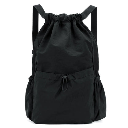 Fashionable Lightweight Drawstring Backpack: Large-Capacity Waterproof Sports Bag for School, Books, Outdoor Activities, Travel
