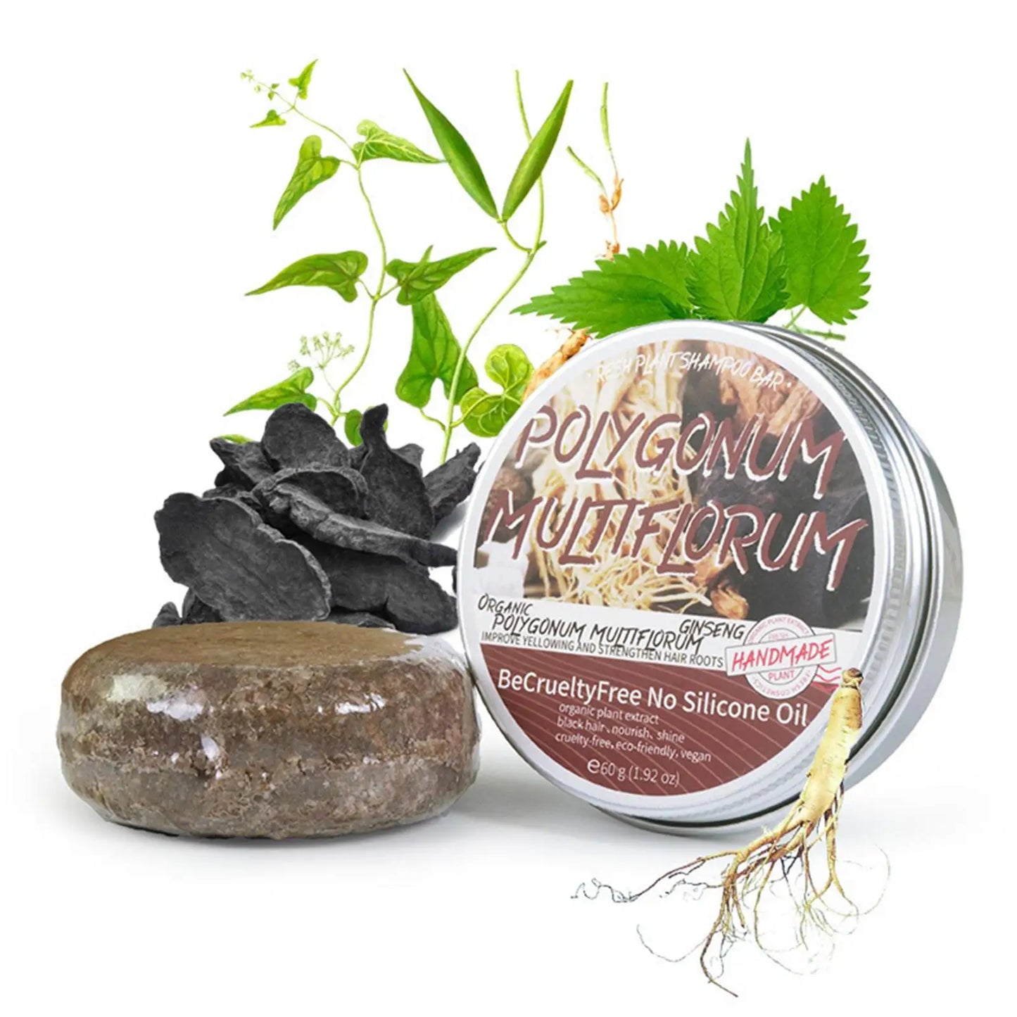 fachgo | Ginger Polygonum Soap Shampoo Soap Cold Processed Soap Hair Shampoo Bar Pure Plant Hair Shampoos Hair Care
