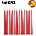 LED Flameless Taper Candles Battery Operated Realistic Flickering Remote Control Dinner Wedding Party Decoration Long Candles