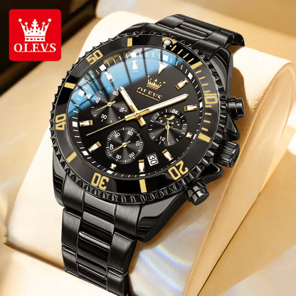 fachgo | OLEVS Moon Phase Chronograph Men’s Watch