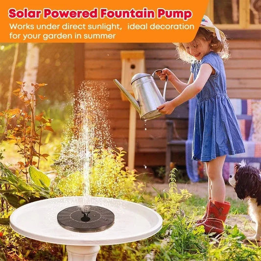 fachgo | Solar Light Water Fountain Pool Pond Waterfall Fountain Garden Supplies Decoration Outdoor Solar Powered Fountain Bird Baths