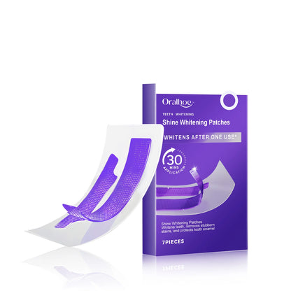 Purple Teeth Whitening Strips – Peroxide-Free, 30-Minute Brightening (7 Strips)