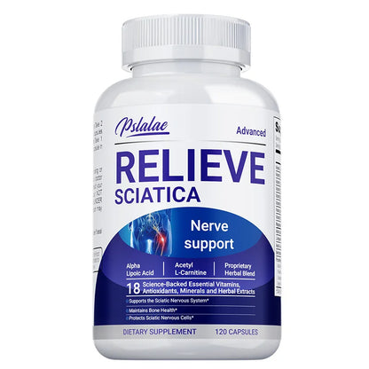 fachgo | Relieve Sciatica Capsules - Contains B Vitamins To Support Sciatic Nerve Health, Soothe Nerves, Boost Energy - 120pcs