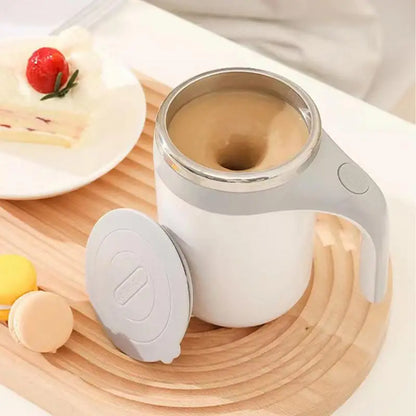 fachgo | Portable Coffee Electric Stirring mug Large Capacity Automatic Blender Cup Stainless Steel Rotating Magnetic home Drinking Tool