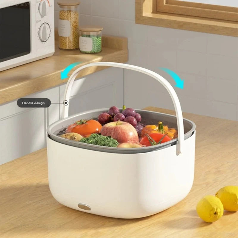Vegetable Washing Machine Wireless Vegetable Disinfection Fruit Purifier Sterilize Kitchen Fruit Dirt Cleaning Purifier Basket