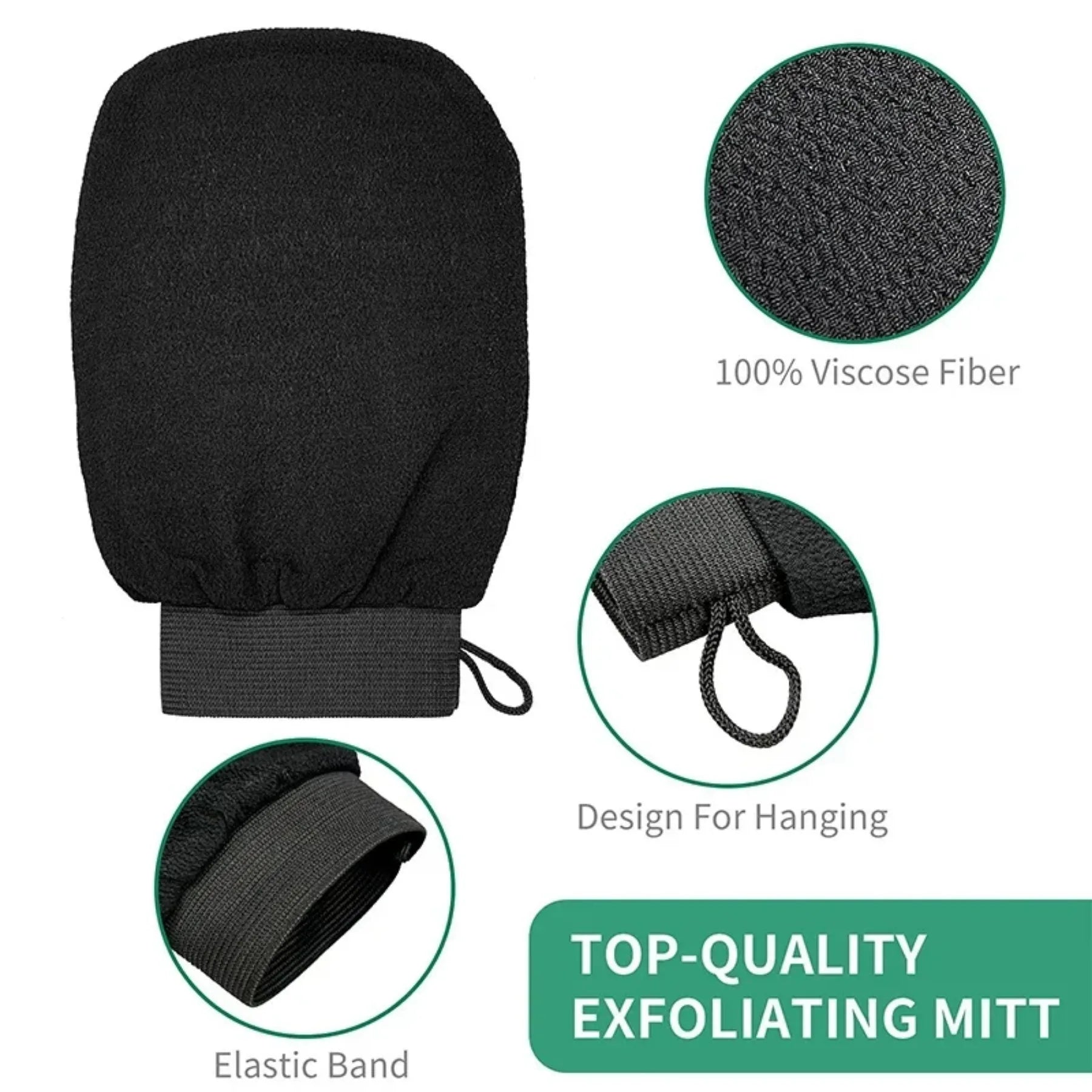 fachgo | Bath Scrub Glove Exfoliating Body Facial Tan Massage Glove Exfoliator Glove Random Color Bath Shower Wash